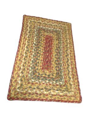Handwoven Rectangular Braided Placemat Rustic Charm for Your Home 19" x 13"